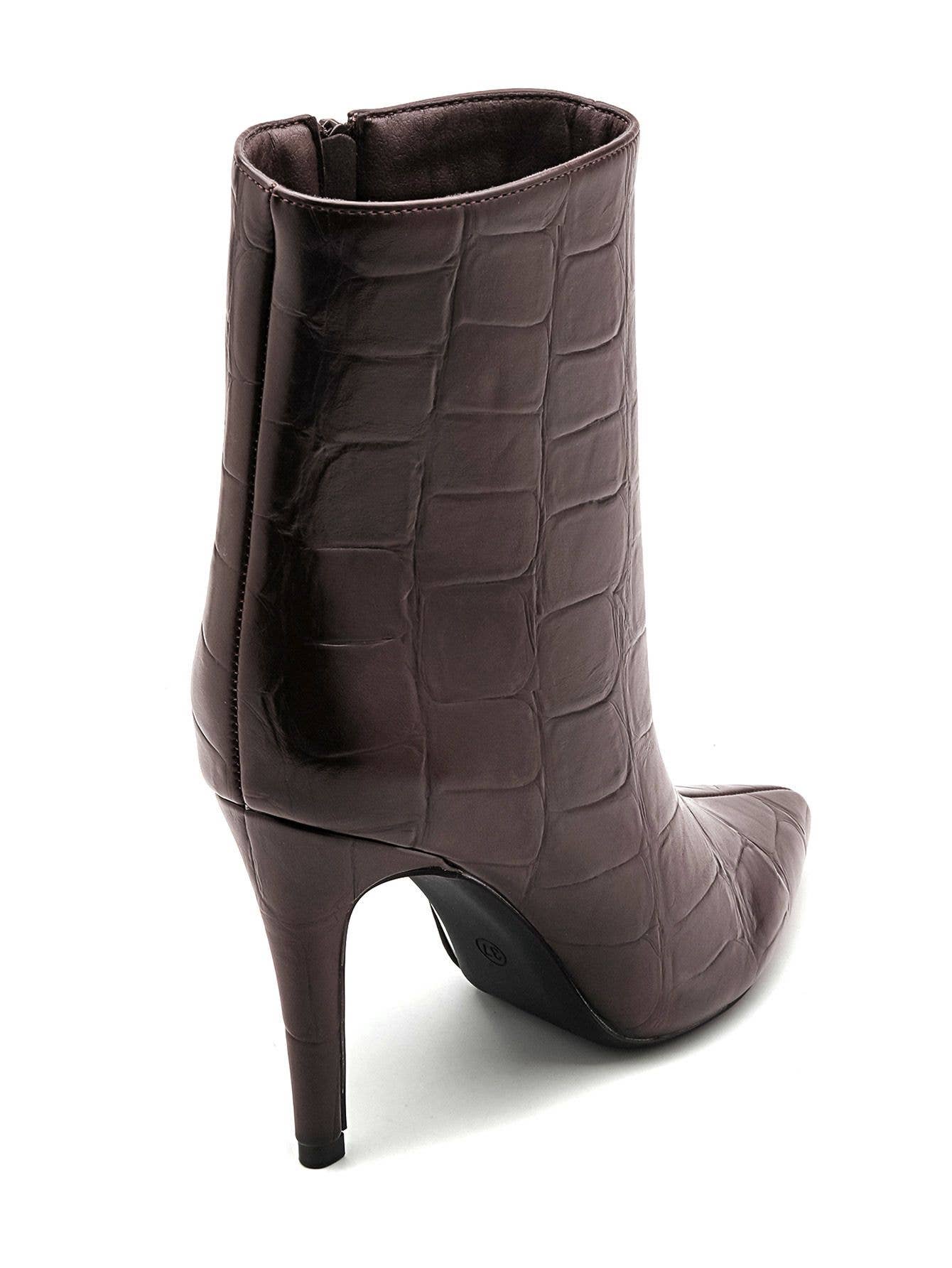 No Doubt Shoes – wholesale Booties – Women's – WOMEN'S CROC HEELED ANKLE BOOTS16