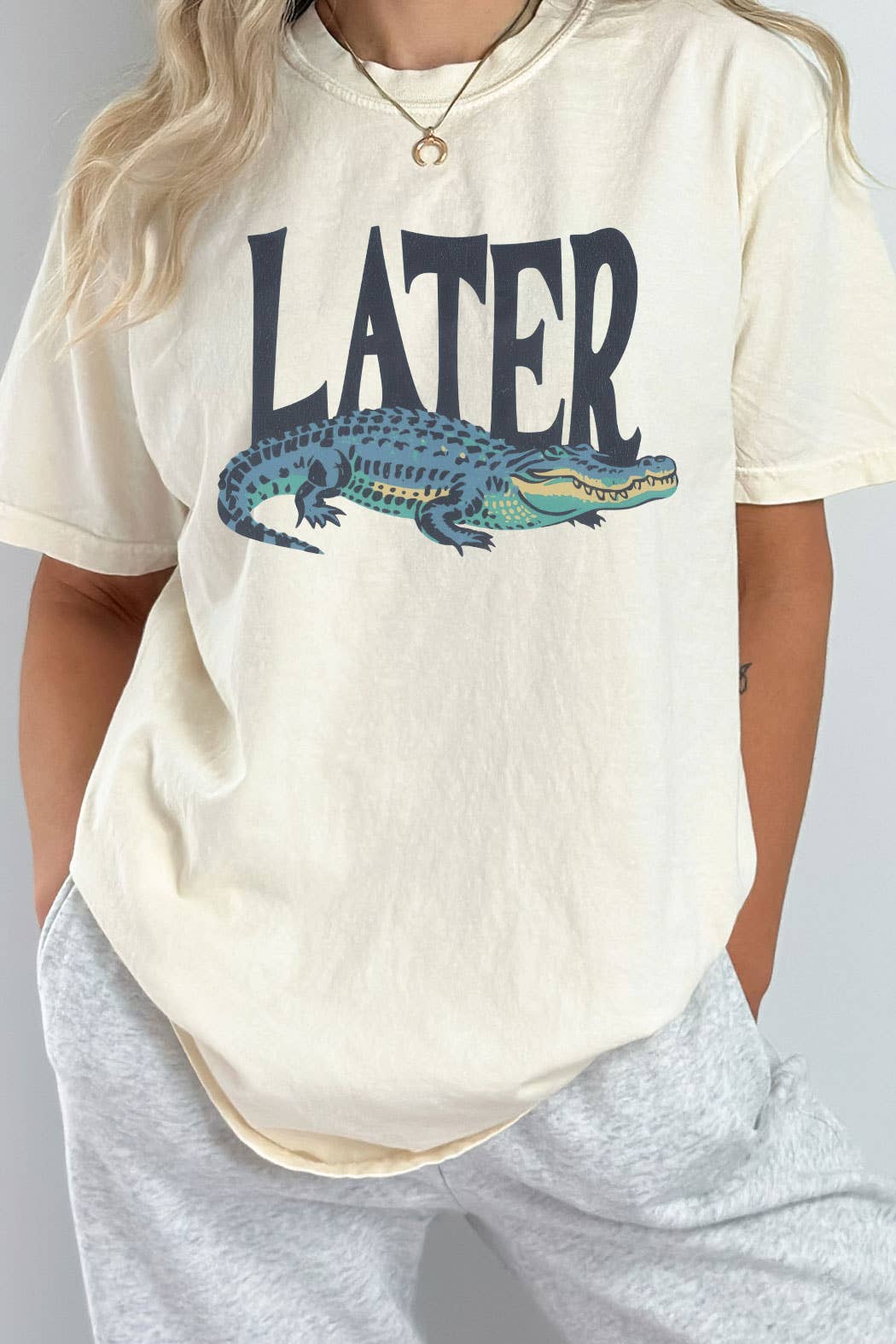 Kissed Apparel - Wholesale Screen Printed T-Shirt - Women's - Later Gator Comfort Colors Tee4