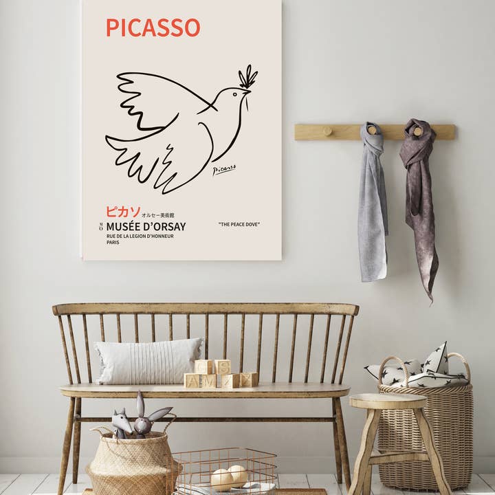 Kumo Art Prints - Wholesale Art Print - Picasso 'The Peace Dove' Line Drawing Art Print