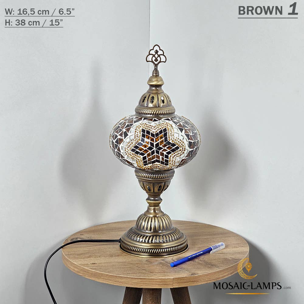 Mosaic Lamps - Vendita all'ingrosso Lampada da scrivania/d'accento - Lampada da tavolo grande a globo con mosaico turco, Marrakec, oltre 10 colori15