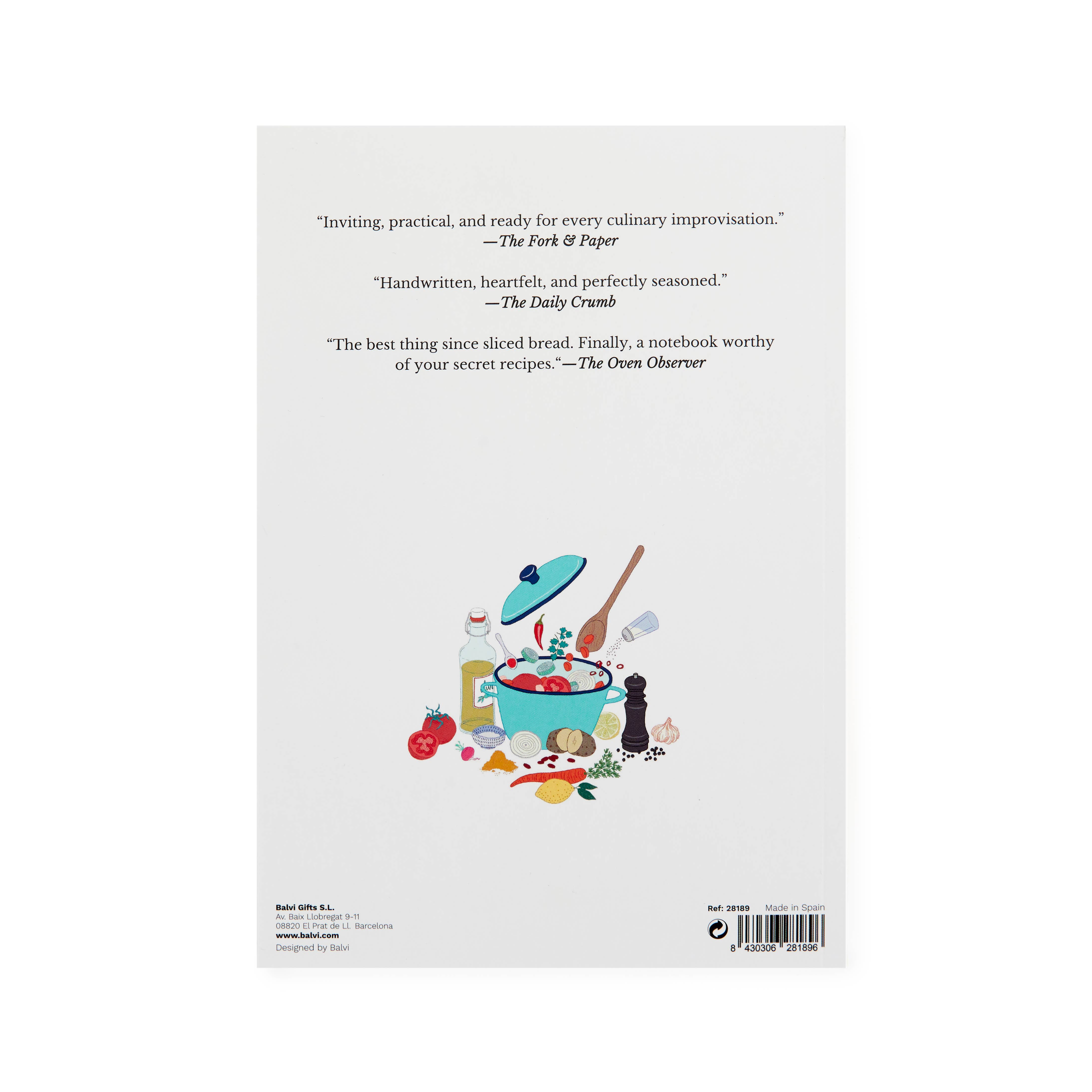 Balvi - Vente Cuisine et gastronomie - Carnet de recettes A5 en papier2