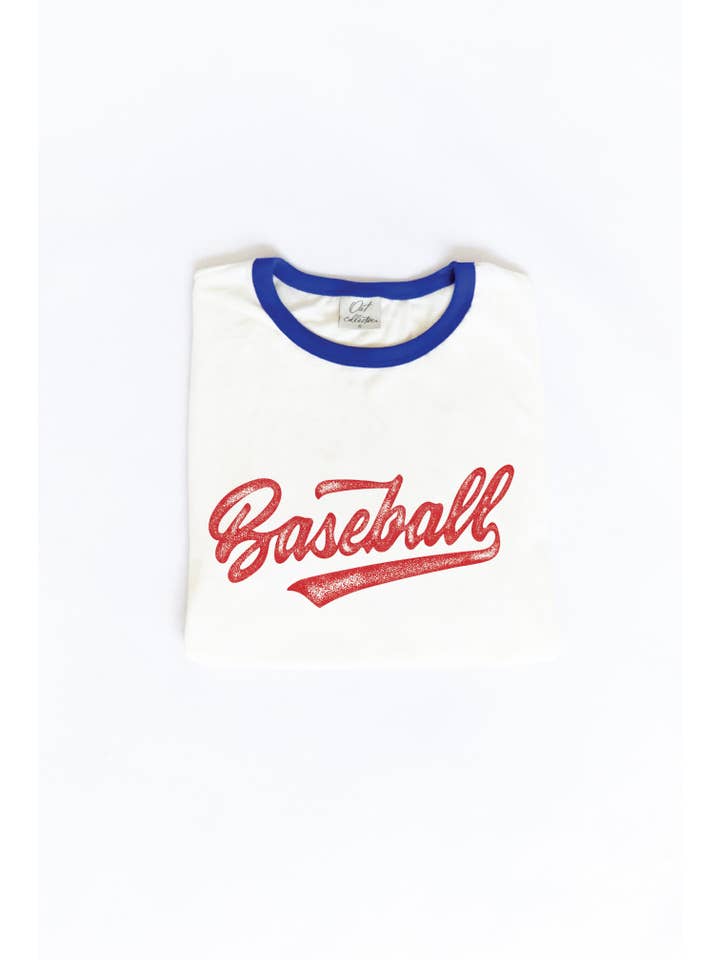 OAT COLLECTIVE - Wholesale Screen Printed T-Shirt - Women's - BASEBALL Ringer Graphic T-Shirt