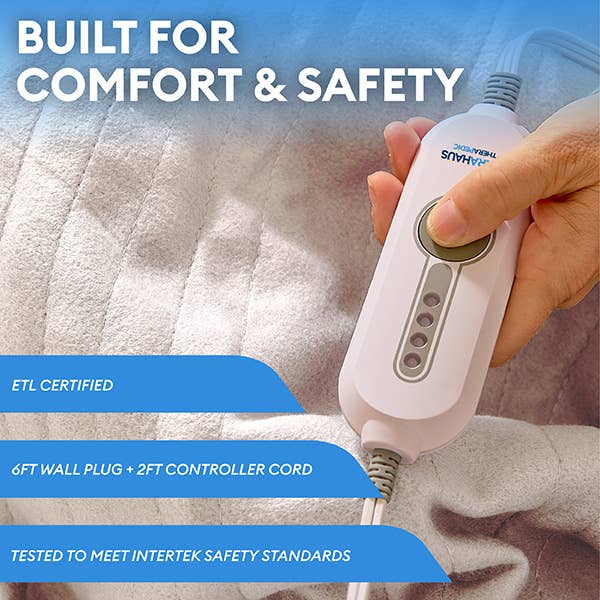 Uncanny Brands - Wholesale Throw Blanket - Therapedic Essential Ivory Heated Throw2