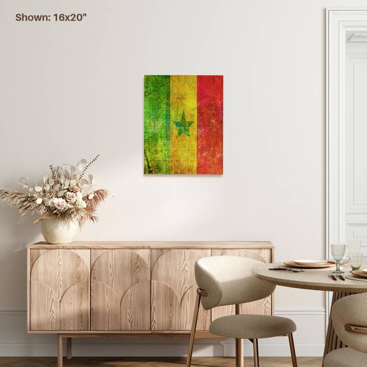 3dRose - Wholesale Art Print - 3dRose, Distressed Style Grunge Flag Of Senegal, Museum Grade Canvas Wrap6
