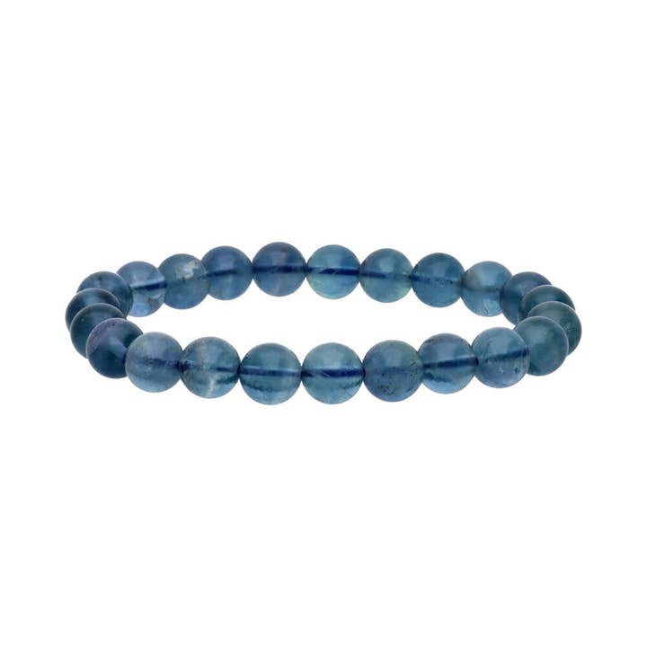 8mm blue fluorite bracelet for wholesale by Vives de la Cortada S.L