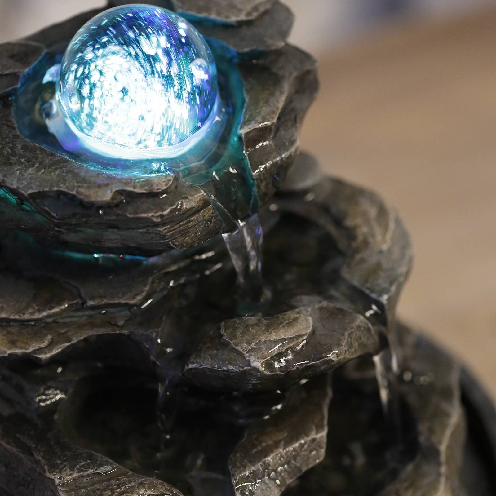 Zen'Arôme - Wholesale Decorative Tabletop Object - Little Rock Indoor Fountain Cascade Nature Stone Effect10