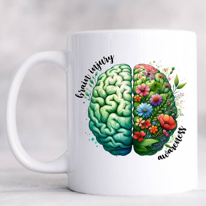 Brain Injury Awareness Mental Health Mug for wholesale by Hello Gorgeous Mugs