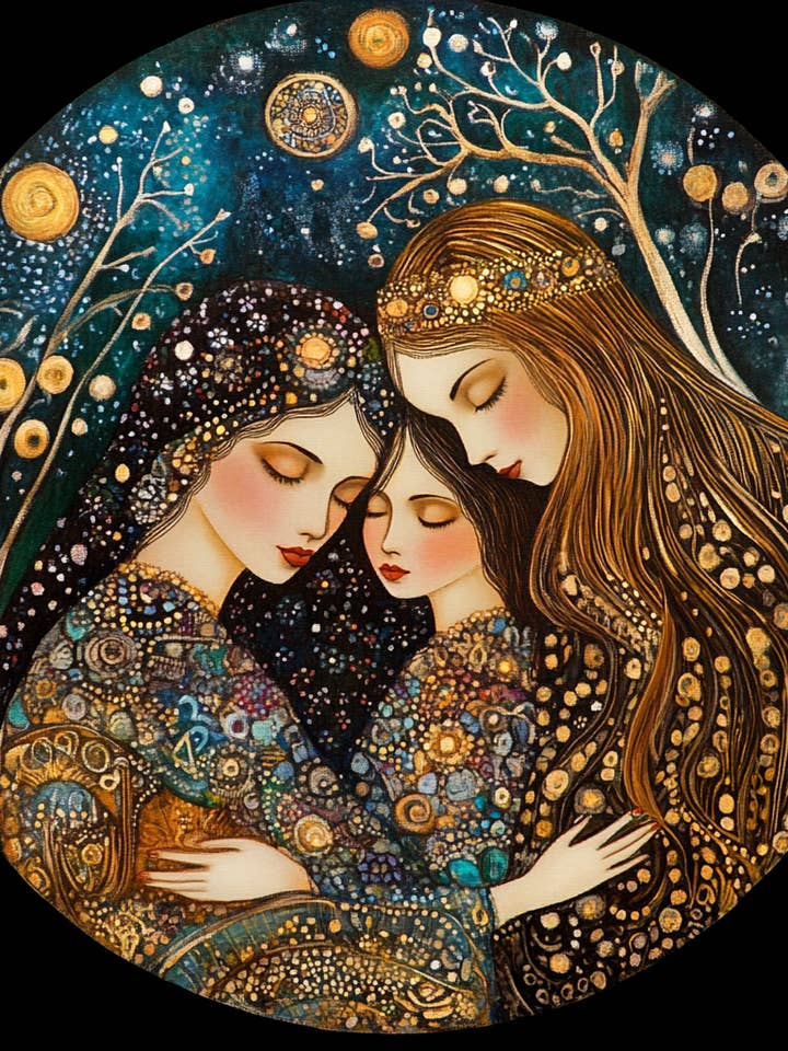 "Sisters" Tambourine and Ribbon Wall Accent for wholesale by Bodhi Leaf Market