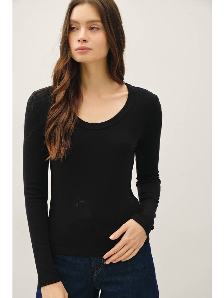 Be Cool - Wholesale Knit Top - Women's - SOFT JERSEY U NECK LONG SLEEVE20