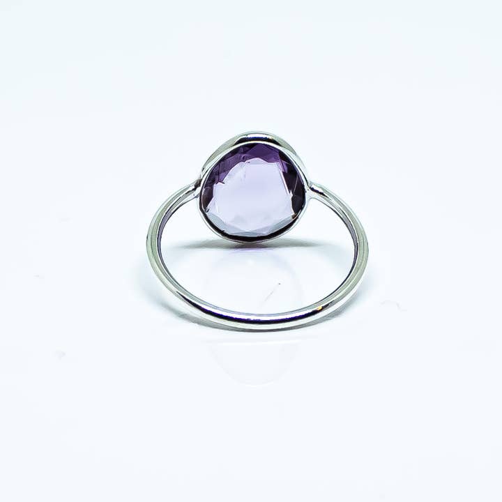 Quasar Gems USA - Wholesale Band/Stacked Ring - Amethyst Ring Sterling Silver 9253