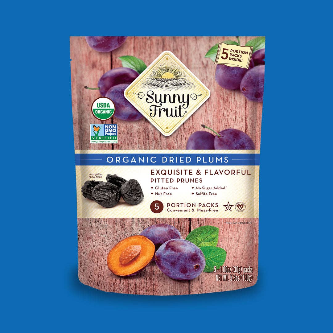 Sunny Fruit - Wholesale Dried/Dehydrated Fruit - Organic Dried Plums - No Added Sugar, Sulphite-Free Fruit