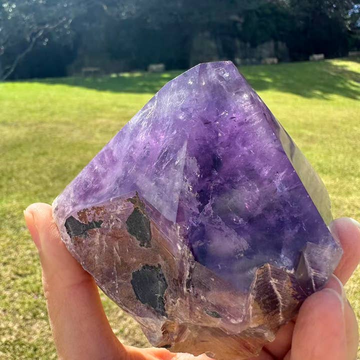 Moon Rituals - Wholesale Spiritual Stone/Crystal - AAAA Uruguay Raw Amethyst Point – Premium Quality Crystal Wand, Christmas Crystal Gift #102