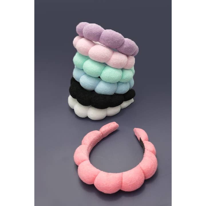 JOSSLYN by wall to wall - Wholesale Spa Headband - SPA SPONGE TERRY TOWEL HEADBAND FOR BEAUTY CARE | 40HB1224