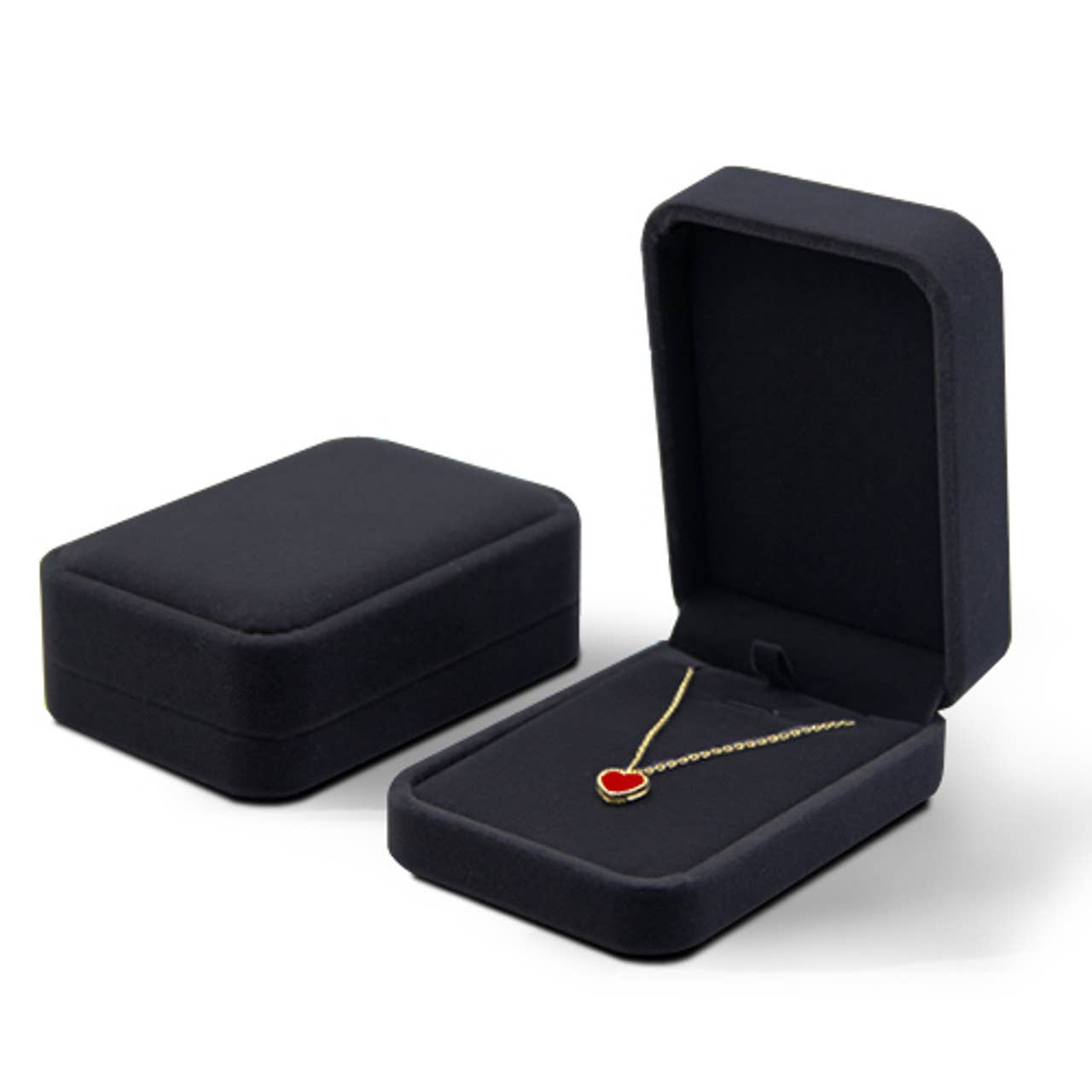 Zakka - Wholesale Jewelry Box/Organizer - Velvet Jewelry Box Black Ring Pendant Necklace Earrings2