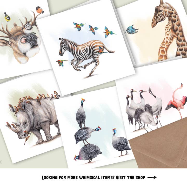 Beast Of Paradise - Wholesale Love Card - Giraffes In Love Greeting Card, Animal Birthday Cards
