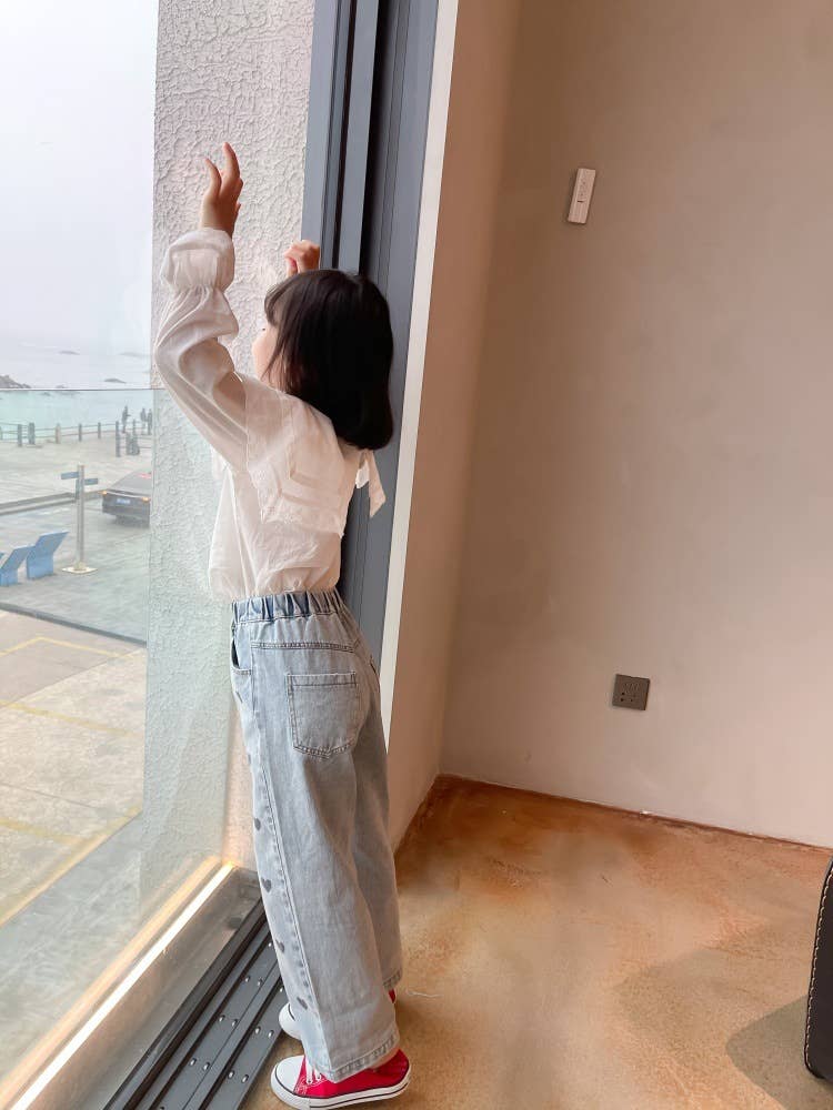 Blue Heart Wide-Leg Denim Jeans for wholesale on Faire6