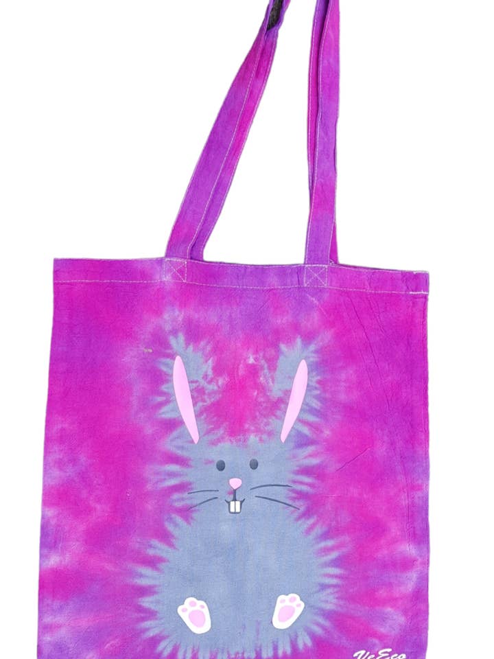 Tie Dye Rabbit Design Tote Bag - Easter Accessories for wholesale by VeEco Gifts