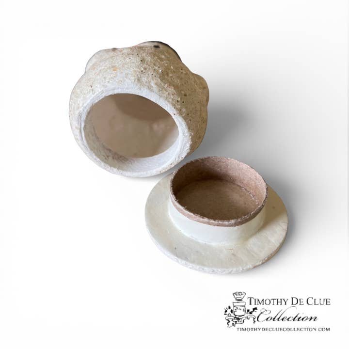 Timothy De Clue Collection - Wholesale Christmas Decoration - Snow Person | 4” - Paper Mache German Candy Container2