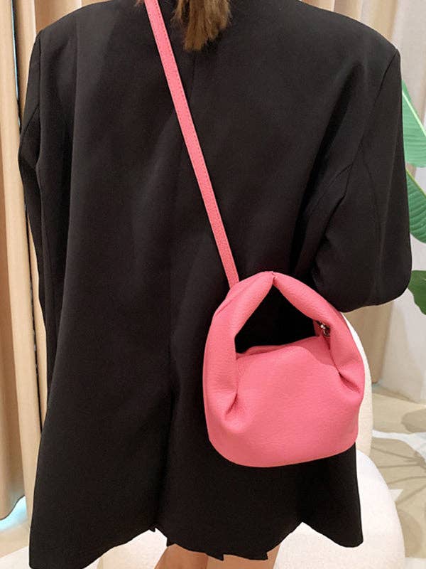 Sheer Trend - Wholesale Crossbody Bag - Women's - Adjustable Pleated Pockets Solid Color Crossbody Handbags5