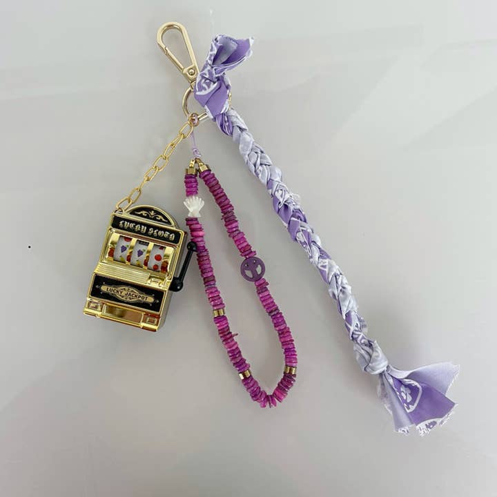 Liviana Lisbon - Wholesale Purse/Bag Accessory - Women's - PORTE-CLÉS MACHINE À SOUS VIOLETTE0