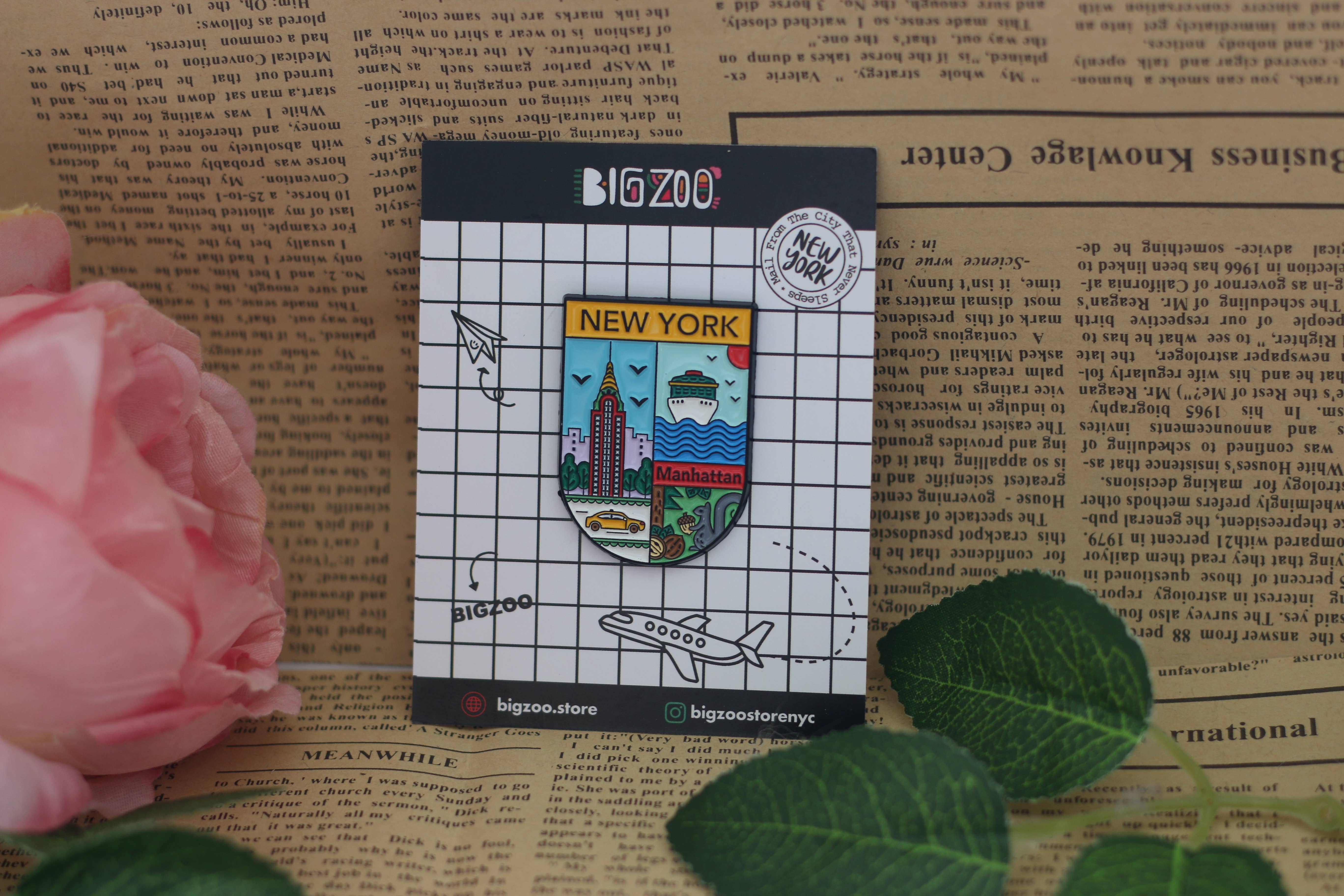 BigZoo Store - Venta al por mayor Botón/prendedor - Pin de esmalte de Nueva York - Nueva York Manhattan3