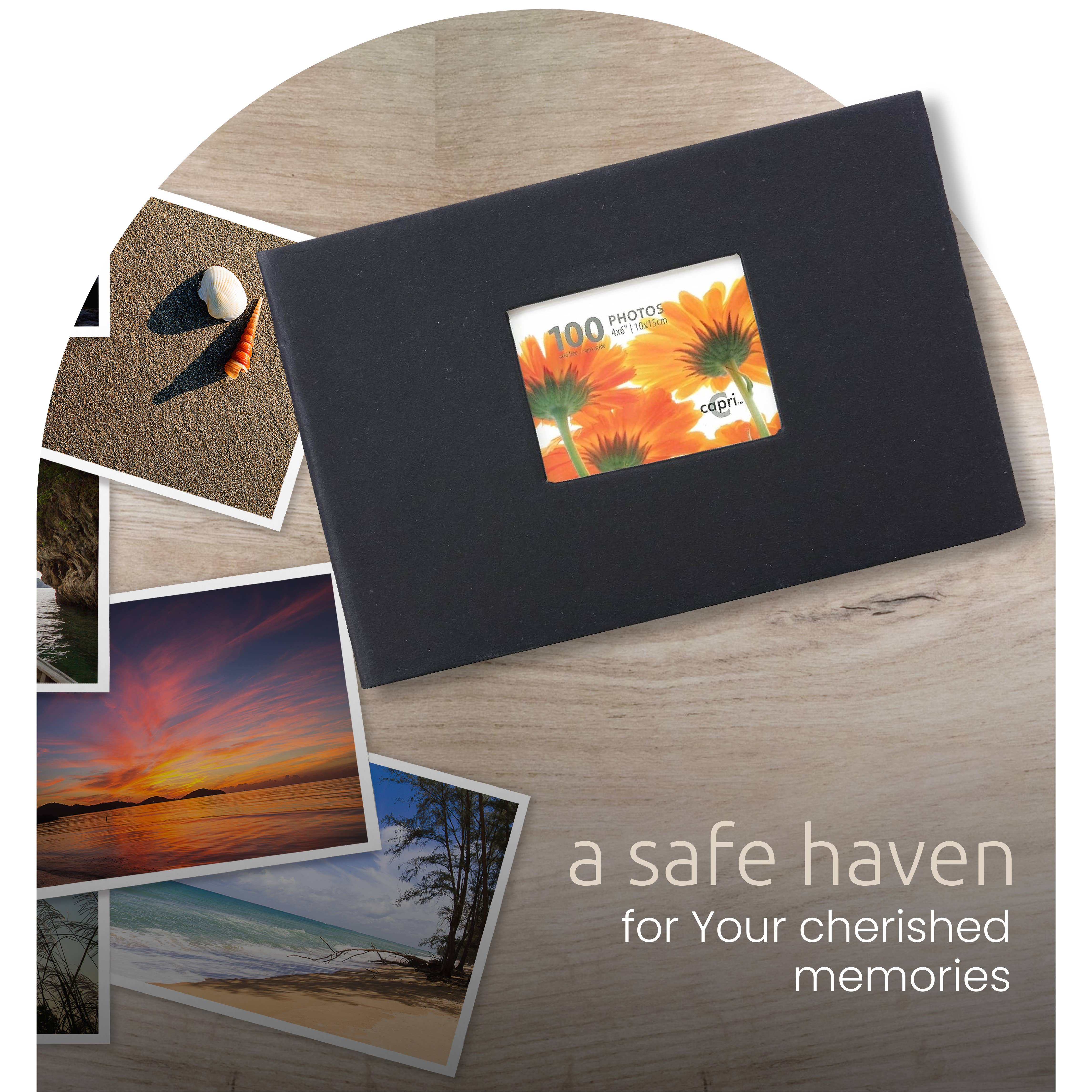 Black KG 100 Pocket 4X6 Photo Album With Window & Dust Jacket for wholesale on Faire1