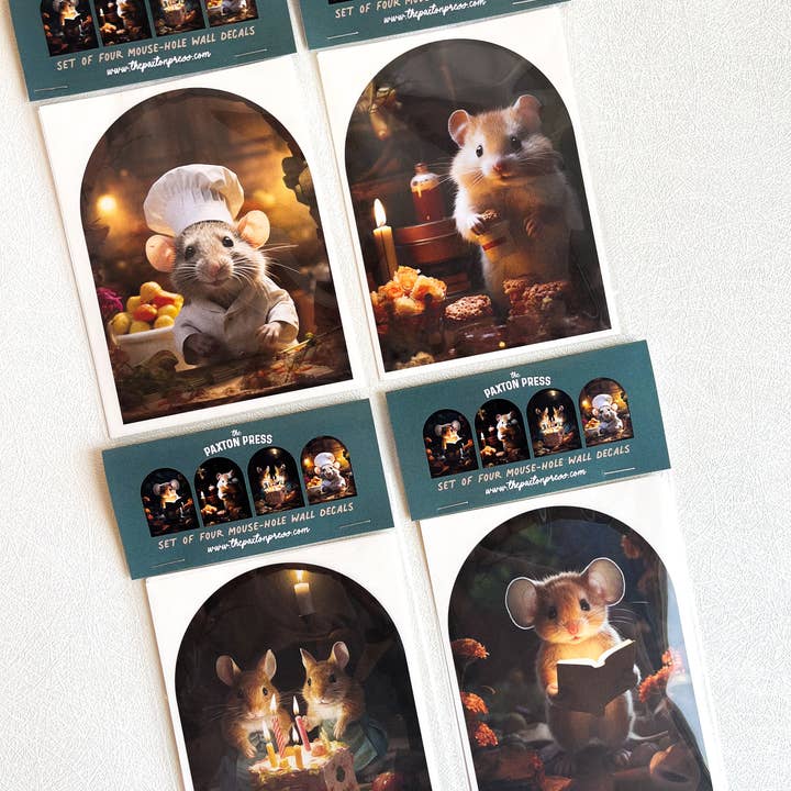 The Paxton Press - Screen-Free Paper Goods for Kids - Wholesale Wall Decal/Stickers - Mouse Hole Decal - Wall Decor Sticker4