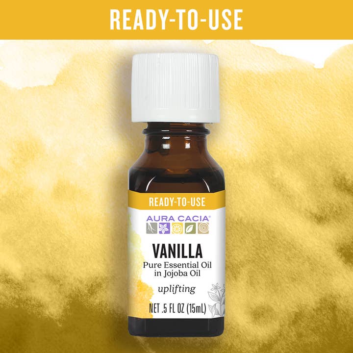 Ready To Use Vanilla Essential Oil In Jojoba Oil 0.5 Fl Oz for wholesale by Aura Cacia