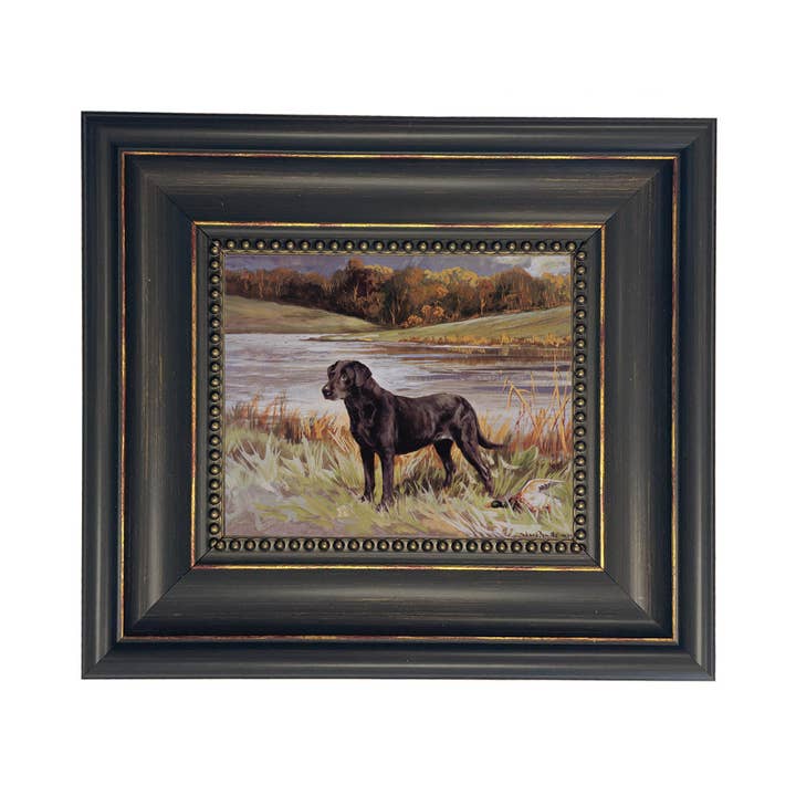 Madison Bay Co. - Historical Home Decor Reproductions - Wholesale Art Print - Labrador Retriever with Duck Framed Painting Print on Canvas45