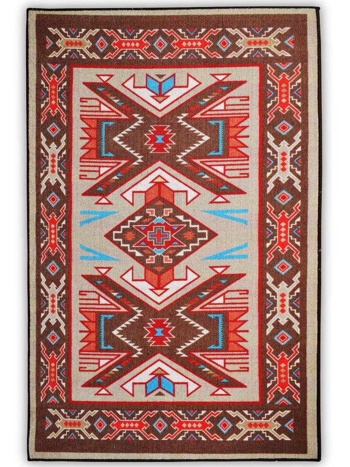 Tappeto trapuntato Southwest 4' x 6' #7 per la vendita all'ingrosso da parte di El Paso Saddleblanket