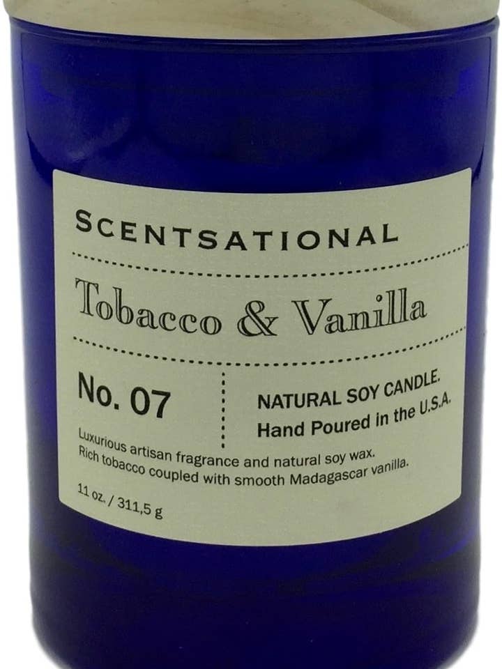 Scentsational Tobak og Vanilje Naturligt Sojalys - Singl for engroshandel hos Scentsational Candles
