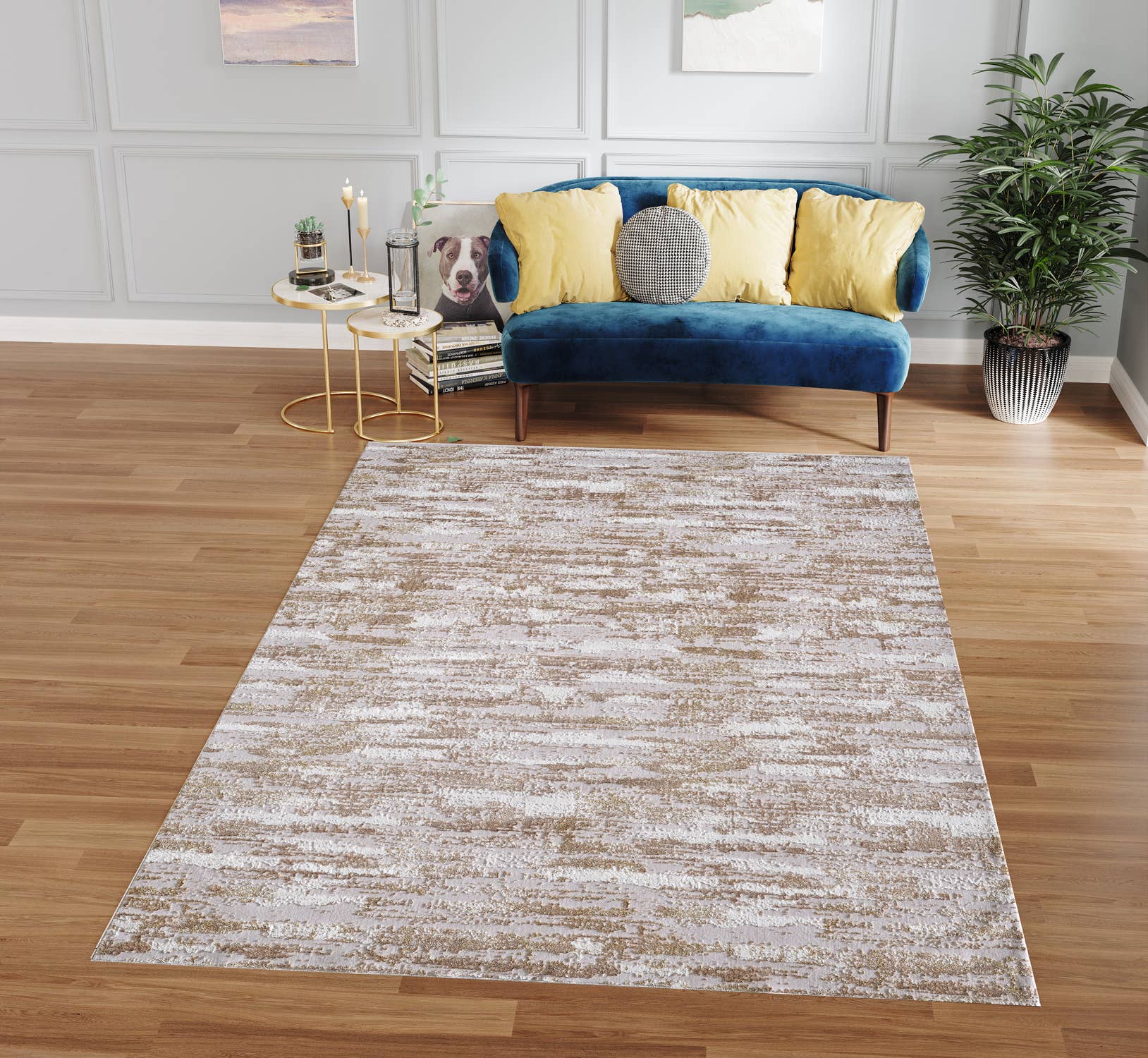 Amazing Rugs - Vente Tapis - Tapis lavable tissé à la peau chatoyante « MILANO HOME »8