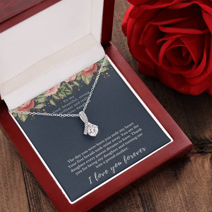 Lavender Roses – Engroshandel Halskæde med vedhæng – Gaver til datter fra mor til fødselsdag, bryllupsdag5