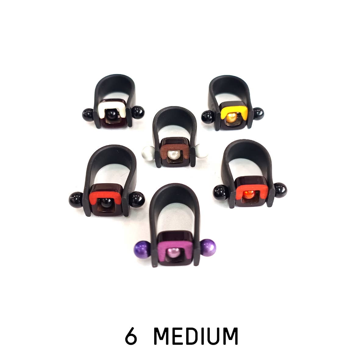 ALEX+SVET - Vente Anneau/bague à empiler - LUXOR | lot de 6 bagues en résine | PRIX BAS2