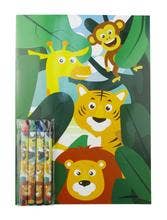 Tiny Mills – wholesale Målarbok - Barn och baby – Zoo Jungle Safari Djur Målarböcker med kritor Party16