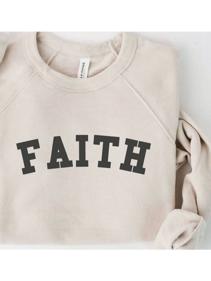 Peach Closet - Wholesale Graphic Sweatshirt - Women's - Faith Crew Sweatshirt