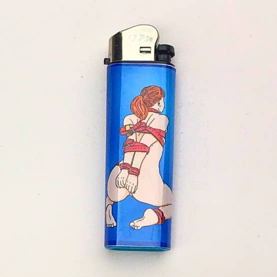 Accendino Bondage Arte Fatta a Mano con Vincoli in Rubino per la vendita all'ingrosso da parte di Vivrant Vixen