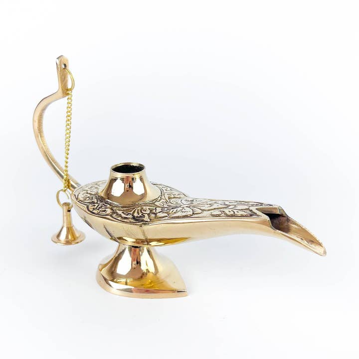 GREENROOTS USA LLC – Großhandel Tischdeko – Aladdin-Lampe aus massivem Messing, 6 „L (Genie Lamp)0
