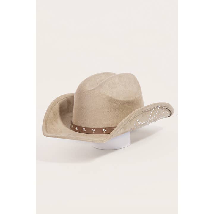 Anarchy Street - Wholesale Fedora - Women's - Western Star Band Studded Cowboy Hat