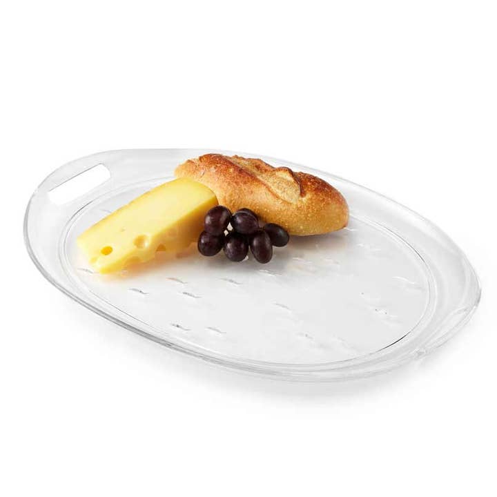Huang Acrylic - Wholesale Serving Tray - Embossed Fish Oval Tray