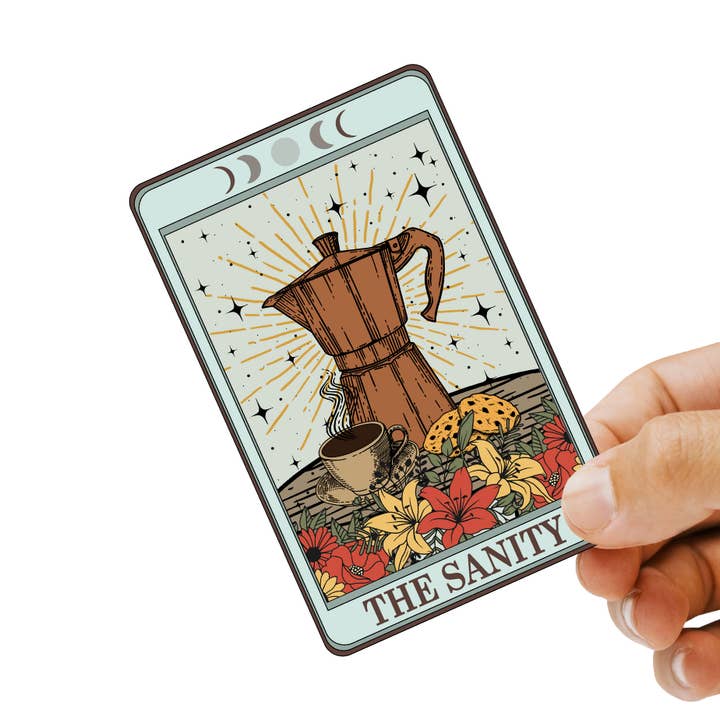 Tarot Cards Snacks & Dranks Sticker Sheet for wholesale by Amaryllis Park
