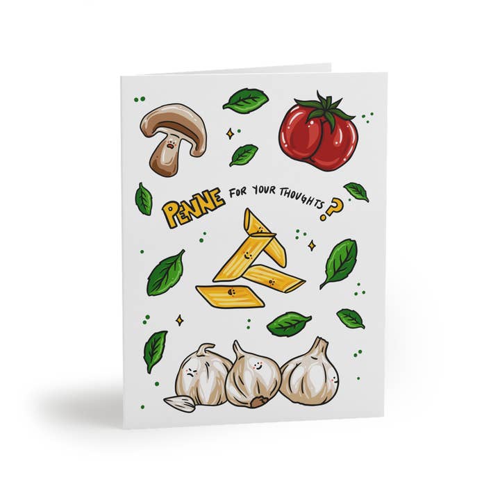Cheeky Art Studio - Wholesale Everyday Greeting Card - Penne For Your Thoughts Greeting Card1