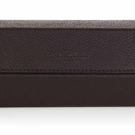 Rolo de relógio de couro Cocoa Brown Richmond por atacado de David Hampton