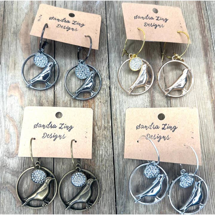Sandra Ling Designs - Wholesale Dangle Earrings - “Songbird Serenity Earrings” – Let Your Spirit Soar