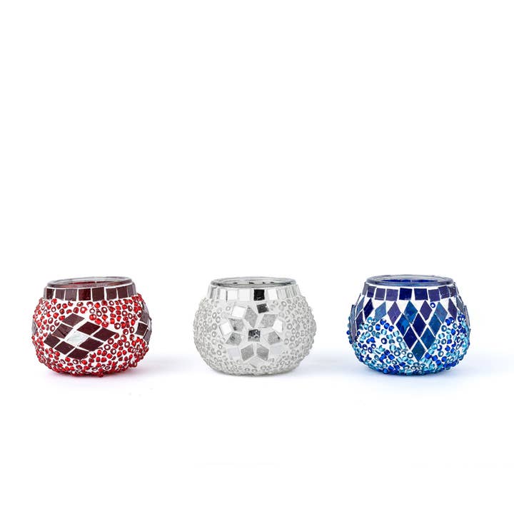 KAFTHAN - Wholesale Candle Holder - Tea Light Mosaic Candle Holders | Christmas Holiday Decor11