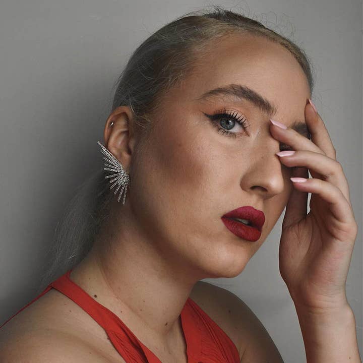 ACUS - Wholesale Dangle Earrings - Engel Silver Blue Earrings5