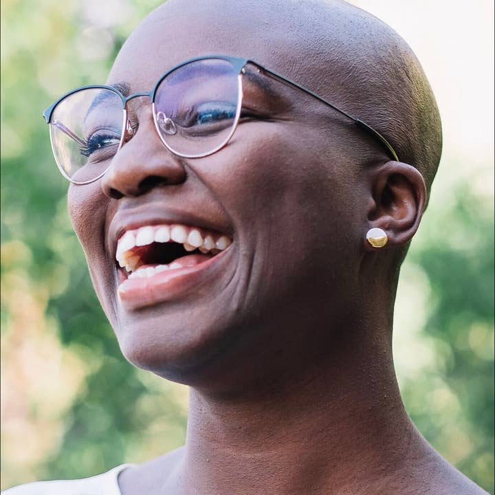 Remnant Studios - Wholesale Stud/Post Earrings - grey or teal round metallic studs3