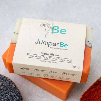 Poppy Bloom Soap Bar - With Ylang Ylang And Patchouli for wholesale by JüniperBe