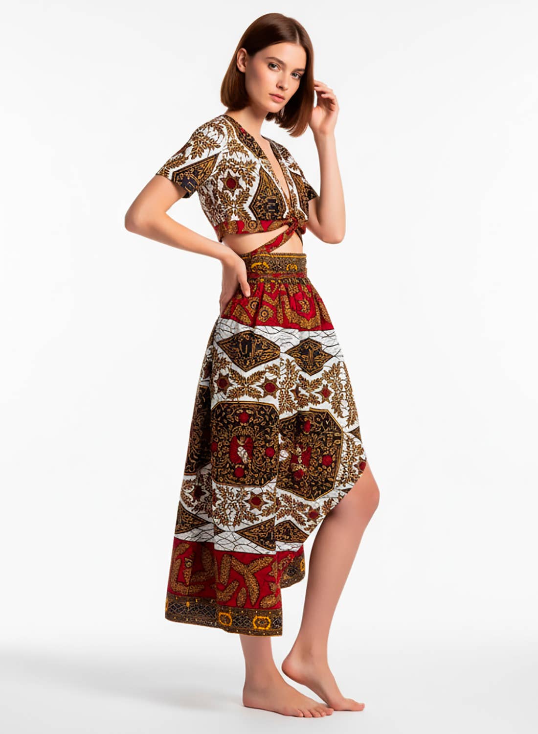 SUESES - Wholesale Top & Skirt Set - Women's - Set of maxi skirt and top with Harris sleeves.