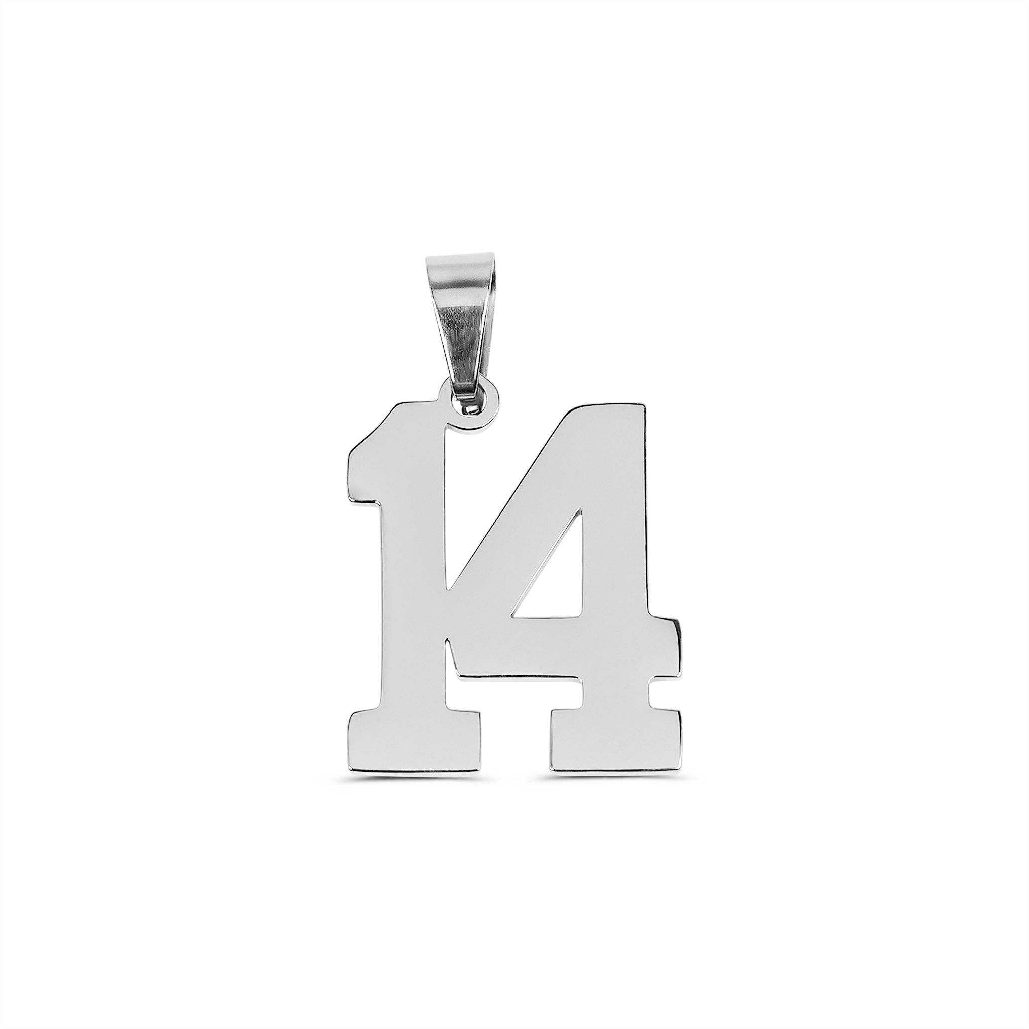 WJW - Wholesale Individual Charm/Pendant - Stainless Steel Sport Number Pendants14